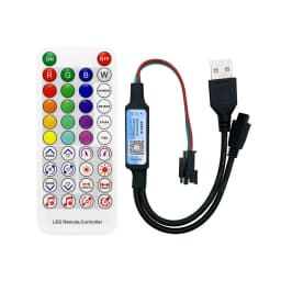SP621E Mini Bluetooth Controller APP Control Suitable for WS2811 WS2812B SP6812 LED Light Strip DC5-24V USB with 38 Key Remote C