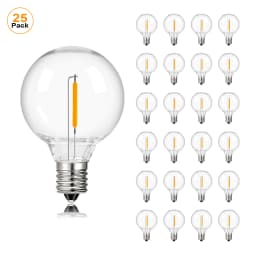 LED G40 1W PET Shatterproof Light Bulb E12 110V 220V Dimmable Waterproof Plastic Led Globe Outdoor String Light Replace Bulbs