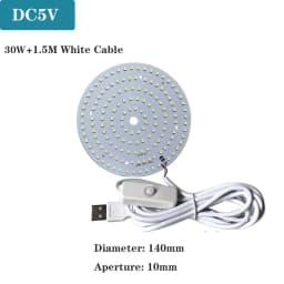 1Pcs DC5V Dimmable LED Chips SMD5730 LED Lamp USB Dimmer 2W 3W 5W 10W 30W Light Board White Warm Light with ON/OFF Switch Cable