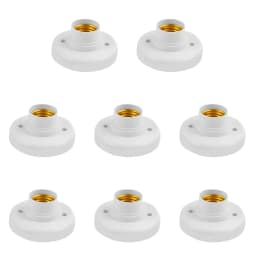 20/1PCS 220V E27 Screw Lamp Stand Light Bulb Socket Holder Adapter Base Cap Socket White Ceiling Light Lamp Bulb Fixing Base