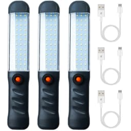 Portable Magnetic Auto Repair Work Light USB Rechargeable LED Flashlight With Magnet Hook For Car Repair Fishing Emergencies