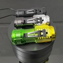 3LED Super Bright Flashlight Portable Mini Burst Flash Torch Rechargeable Outdoor Emergency Spotlight with Pen Clip Tail Magnet
