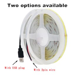 5V USB COB Led Strip Light White/Red/Green/Pink/Ice Blue/Yellow 320 Leds Flexible Ribbon DC Night Lamp TV Backlights Home Decor