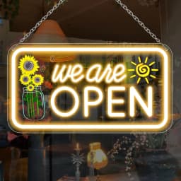 We Are Open Neon Sign Adjustable Brightness LED Neon Light Signs by USB for Window Shop Bar Salon Cafes Restaurant Pubs Decor