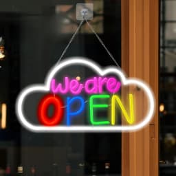 We Are Open Neon Sign Adjustable Brightness LED Neon Light Signs by USB for Window Shop Bar Salon Cafes Restaurant Pubs Decor