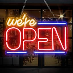 We Are Open Neon Sign Adjustable Brightness LED Neon Light Signs by USB for Window Shop Bar Salon Cafes Restaurant Pubs Decor