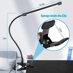 LED Reading Light Clip Type Desk Lamp Study Student Dormitory Table Lamp Bedroom Desktop Bedside Lamp Eye Protection Clamp Lamp