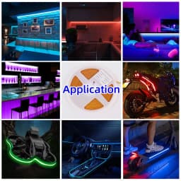 4mm COB LED Strip Light Flexible 12V 24V 480LED/m 3000K 4000K 6500K Orange Purple Pink Led Tape for Home Kitchen Car Decoration