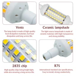 R7s LED Lamp 220V 78mm 118mm 135mm Dimmable LED Bulb 2835 SMD Lamp Replace Halogen Light Spotlight R7S Bulb No Flicker