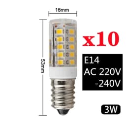 10pcs LED Lamp E14 Crystal Candle Bulb SMD2835 3W 5W 7W 9W for Chandeliers Lighting AC 220V 240V
