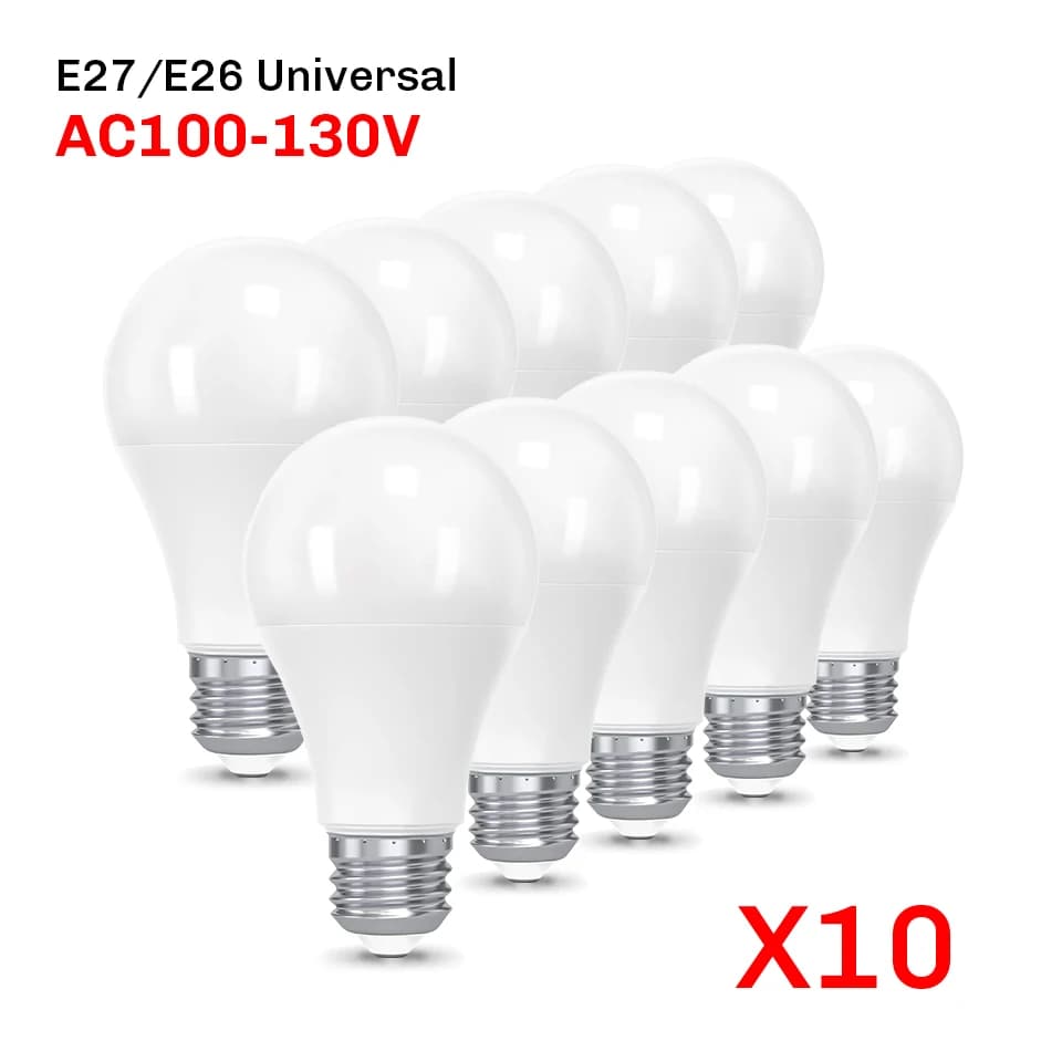 10pcs 110V LED Bulb Lamps E26 E27 E14 120V 3W 6W 9W 12W 15W 18W 20W Lampada Bombilla Table Light Lighting Living Room