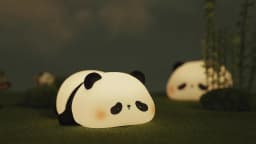Panda LED Night Light Cute Silicone Night Light USB Rechargeable Touch Night Lamp Bedroom Timing Lamp Decoration Children's Gift