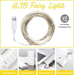 Copper Wire USB LED String Lights Garland Fairy String Light for Holiday Christmas Wedding Party Garden Patio Lights Decoration