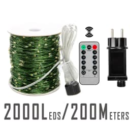 10-200m LED String Lights Waterproof Fairy Garland with Remote Outdoor Christmas Tree Street Garden Wedding Party Decor