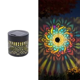 Solar Mandala Fence Wall Lights Garden Decoration Party Courtyard Decoration Solar Garden Light Garden Patio Walkway Decor
