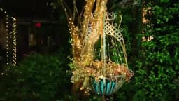 Solar Powered LED Branch Lights With Copper Waterproof Waterfall Light For Garden Party Outdoor Christmas Tree Decoration