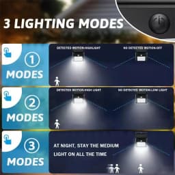 20/30/48LED Solar Lights Outdoor 3 Mode Waterproof Motion Sensor Security Lighting LED Wall Street Lamp for Garden Porch Light