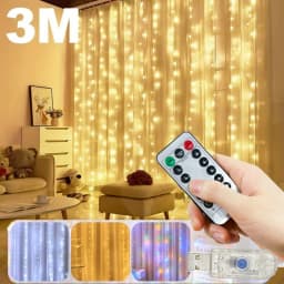 6x3M/3x3m Ramadan Decoration Curtain Garland on The Window USB Power Fairy Lights Festoon with Remote Garland Led Lights Decor
