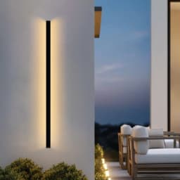 Nordic LED Lighting Wall Lamp IP65 Garden Aluminum Strip Wall Lamp Outdoor Waterproof Modern Strip 85-256v Outdoor Decoration