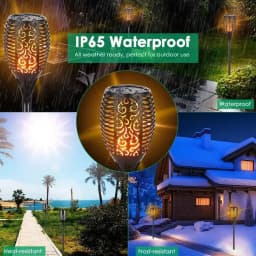 Outdoor Flickering Torch Solar Garden Flame Light 96LED Solar Lights Waterproof Decor Landscape Lawn Lamp Path Lighting