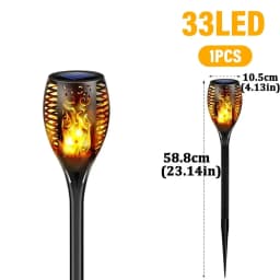 Outdoor Flickering Torch Solar Garden Flame Light 96LED Solar Lights Waterproof Decor Landscape Lawn Lamp Path Lighting