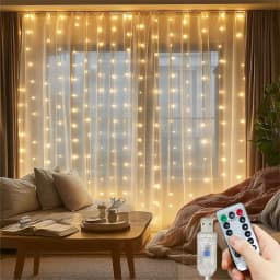 3/6M USB LED Curtain 8Modes Remote Control Lights Holiday Wedding Garland for Bedroom Living Room Decor Ramadan Decorations