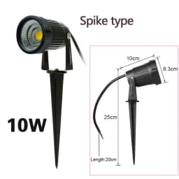 LED COB Garden Lighting 5W 7W 10W 15W Outdoor Spike Lawn Lamp Waterproof Lighting Garden Path Spotlights AC110V 220V DC12V 24V