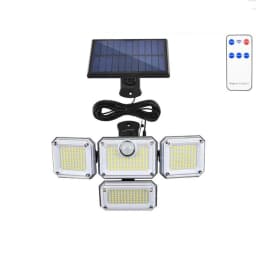 1 PACK Outdoor Motion Sensor Lamp, 4-Head Solar Power Light, 122 LED Solar Light, Flood Lights ,3000 Lumens,270° Lighting Range