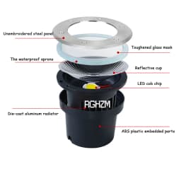 IP67 Waterproof Led Light Garden Underground 3W 5W 10W 15W Outdoor Buried Garden Path Spot Recessed Inground Lighting 220V DC12V