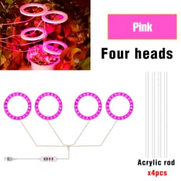 LED Phytolamp Indoor Grow Lights Full Spectrum Hydroponics Plant Lamp For Flower Seeds Cultivation DC5V USB LED Growth Light