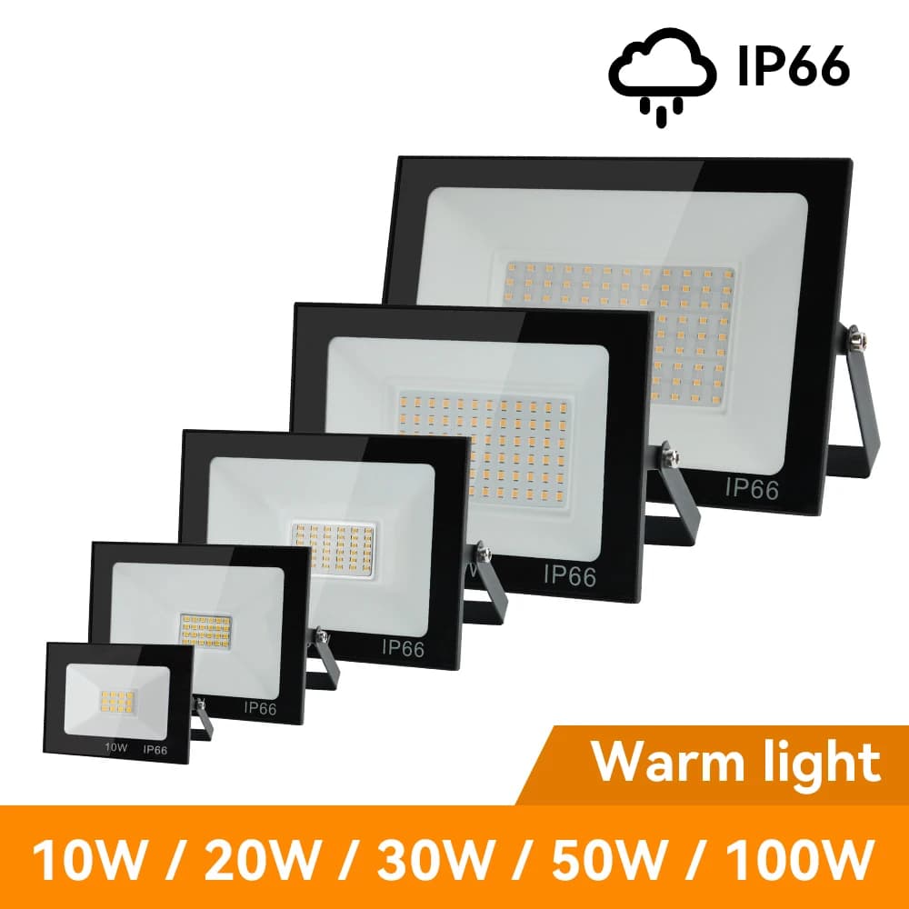 LED Flood Light IP66 Waterproof Outdoor Spotlight 100W AC220V Reflector Led Exterior Wall Lamp For Garden Street Gate Wall