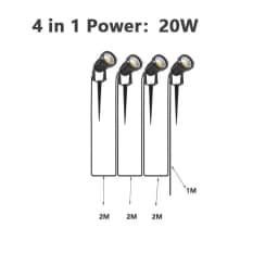 10-Pack Cable-Free LED Garden Decorative Lights 50W Safe Voltage 220V/110V/12V Waterproof Warm White Spot Lights for Lawn Lighti