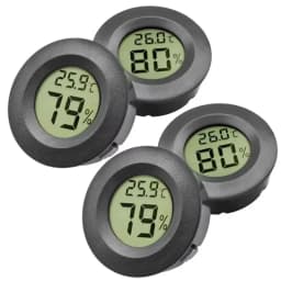Round Digital LCD Thermometer For Car Indoor Room Cigar Wine Cabinet Digital Temperature Humidity Meter Pet Acrylic Box
