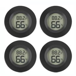 Round Digital LCD Thermometer For Car Indoor Room Cigar Wine Cabinet Digital Temperature Humidity Meter Pet Acrylic Box