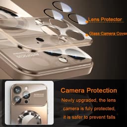 Luxury Glass Camera For Magesafe Magnetic Wireless Charge Case For iPhone 17 16 15 14 13 12 11 Pro Max Air Plus Shockproof Cover