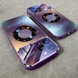 Luxury Glass Camera For Magesafe Magnetic Wireless Charge Case For iPhone 17 16 15 14 13 12 11 Pro Max Air Plus Shockproof Cover