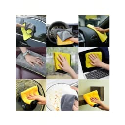 Double Layer Wash Cloth Microfiber Car Cleaning Towels 30X60cm 1/2/3/6/10pcs Soft Quick Drying for Windows Mirrors Wiping Rags