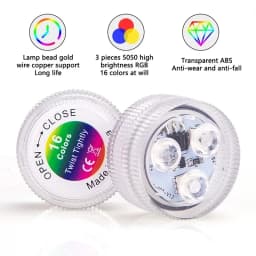 Battery Powered LED Underwater RGB Submersible Lights IP68 Waterproof Swimming Pool Night Atmosphere Lamp Decor Wedding Party