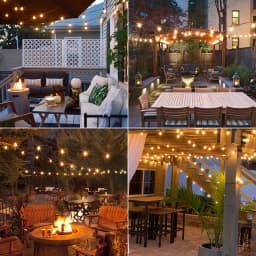 G40 LED 36 m Outdoor String Light with 64 Plastic Bulbs Attachable Outdoor String Light for Gardens, Weddings, Parties, Terraces