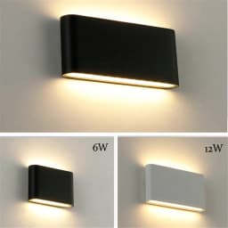 Modern Waterproof Outdoor 12W LED Wall Lamp IP65 Aluminum UP and Down Wall Light Garden Porch Sconce Decoration Light 110V 220V
