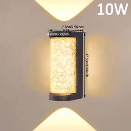 Outdoor Waterproof Wall Light European Luxury Crystal 10W LED Wall Lamp for Porch Corridor Villa Hotel Exterior Wall Lamps