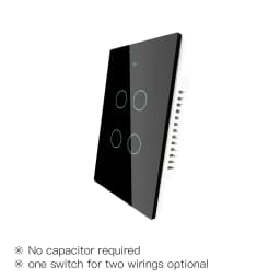 ZigBee Smart Light Switch,Wall Touch Panel US,With Neutral/No Neutral ,No Capacitor,Tuya Smart Life,Works with Alexa,Google Hub