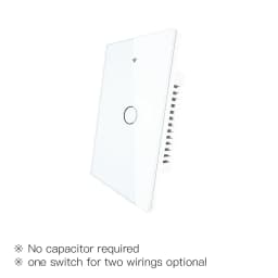 ZigBee Smart Light Switch,Wall Touch Panel US,With Neutral/No Neutral ,No Capacitor,Tuya Smart Life,Works with Alexa,Google Hub