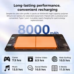 Teclast T65 13.4 Inches 2K 120Hz Screen Unisoc T7280 Octa Core Max 26G RAM 128GB ROM 8000mAh Battery Android 16 Tablets Dual SIM