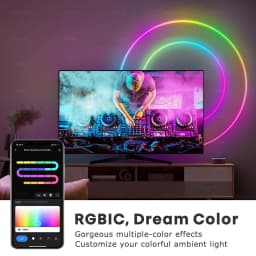 Tuya Smart Wifi Tube Neon Flexible RGBIC LED Strip Light Addressable RGB Tape Ambient Decor Lamp WS2811 for Alexa Google Home