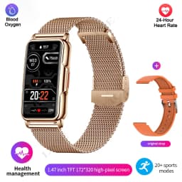 Smart Bracelet Women Smartwatch Men Heart Rate Blood Oxygen Waterproof Sport Fitness Smart Band Watch Call Reminder Ladies+Gift