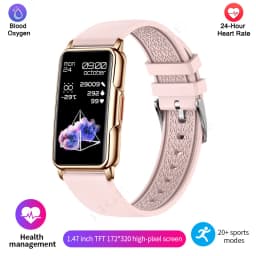 Smart Bracelet Women Smartwatch Men Heart Rate Blood Oxygen Waterproof Sport Fitness Smart Band Watch Call Reminder Ladies+Gift