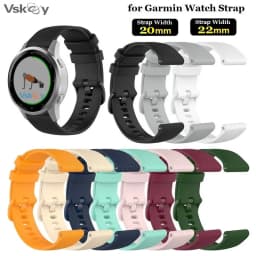 30PCS Smart Watch Strap for Garmin Forerunner 265 255 245 Vivoactive 5 4 4s Venu 3 3S SQ2 Silicone Bracelet Band 18mm 20mm 22mm