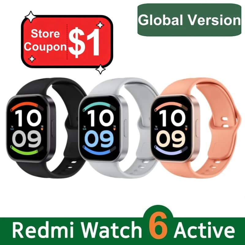 Xiaomi Redmi Watch 6 Active Smartwatch Global Version 1.85'' Display Up to 18 Days of Battery Life 140+ Workout Modes IP68