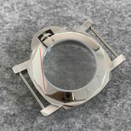 Polished 1950 Watch Case 44mm 316 Steel Shell Mineral Glass For ETA 6497/6498/ ST3600/ ST3620 Movement